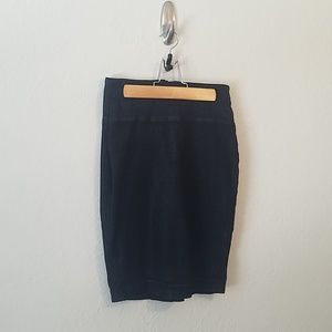 Rachel Roy Denim Black Pencil Skirt, Stretch, S